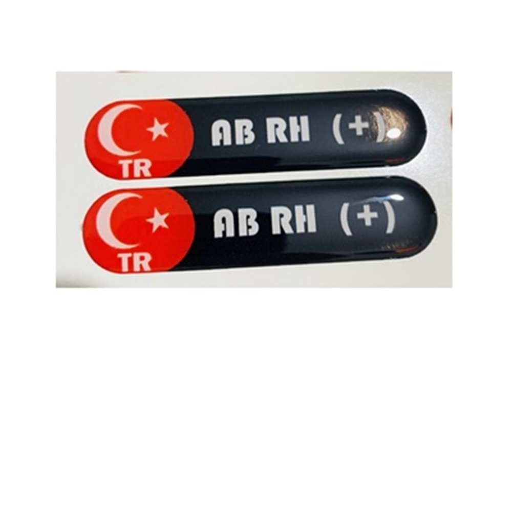 3 D STİCKER KAN GURUBU (AB Rh +)