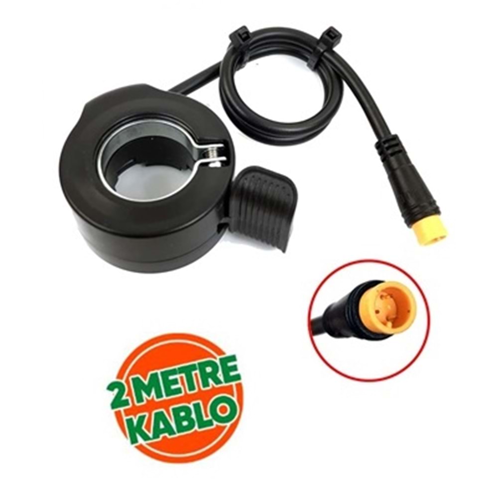 GAZ KOLU E BIKE PARMAK BASMALI 2 METRE KABLOLU