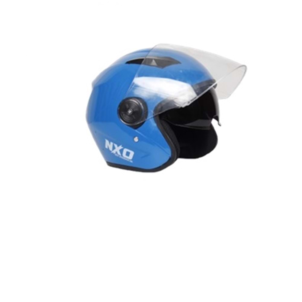 KASK ÇENESİZ GÖZLÜKLÜ NXO MAVİ