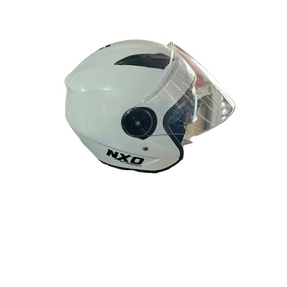 KASK ÇENESİZ GÖZLÜKLÜ NXO BEYAZ