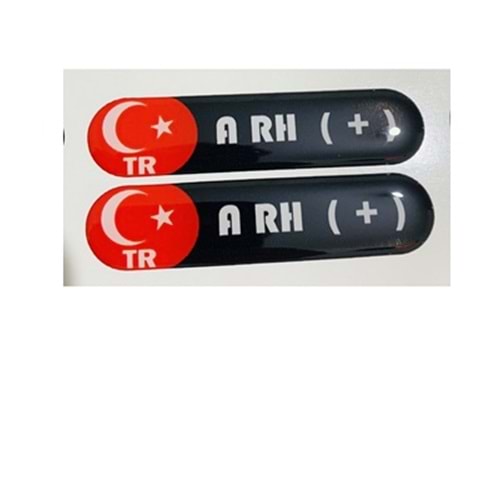 3 D STİCKER KAN GURUBU (A Rh +)