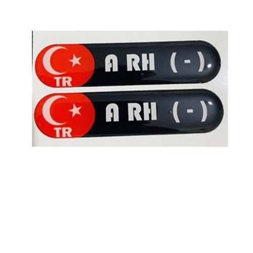3 D STİCKER KAN GURUBU (A Rh -)