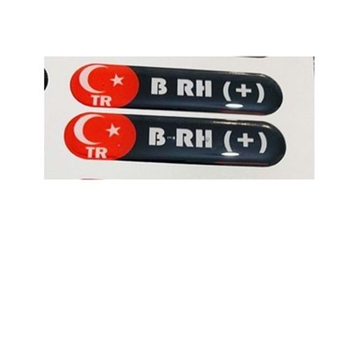 3 D STİCKER KAN GURUBU (B Rh +)