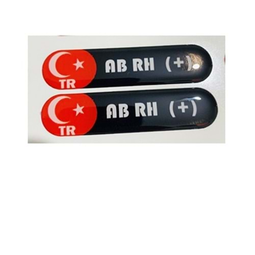 3 D STİCKER KAN GURUBU (AB Rh +)