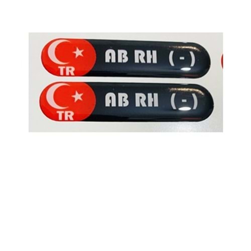 3 D STİCKER KAN GURUBU (AB Rh -)