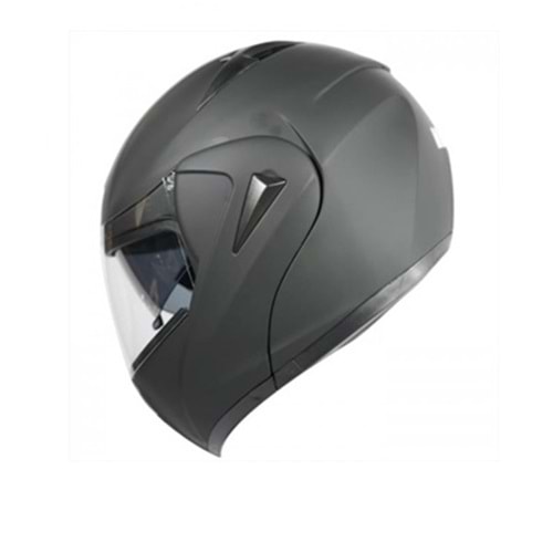 KASK ÇENE AÇILIR VİZÖRLÜ MD 808 - VRT PARLAK SİYAH L BEDEN