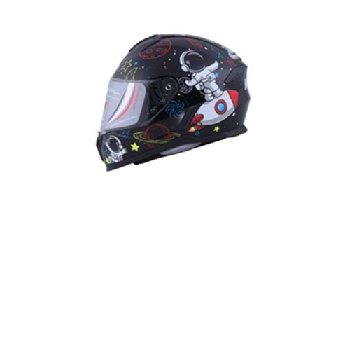 KASK KAPALI 802 ÇOCUK ECE BELGELİ- SPACE GRAFİK 18-4 YL 53-54