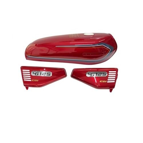 BENZİN DEPOSU+YAN KAPAK CG 125 KIRMIZI (KESİK)
