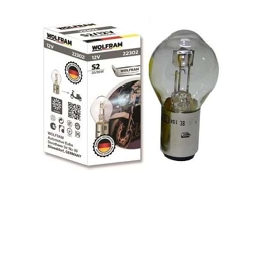 AMPUL FAR 12 V - 35 / 35 W - WOLFRAM (GERMANY)